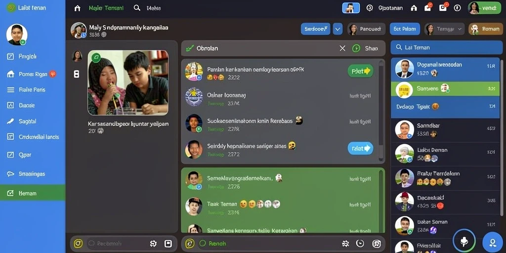 Fitur sosial yang memungkinkan interaksi antar pemain.