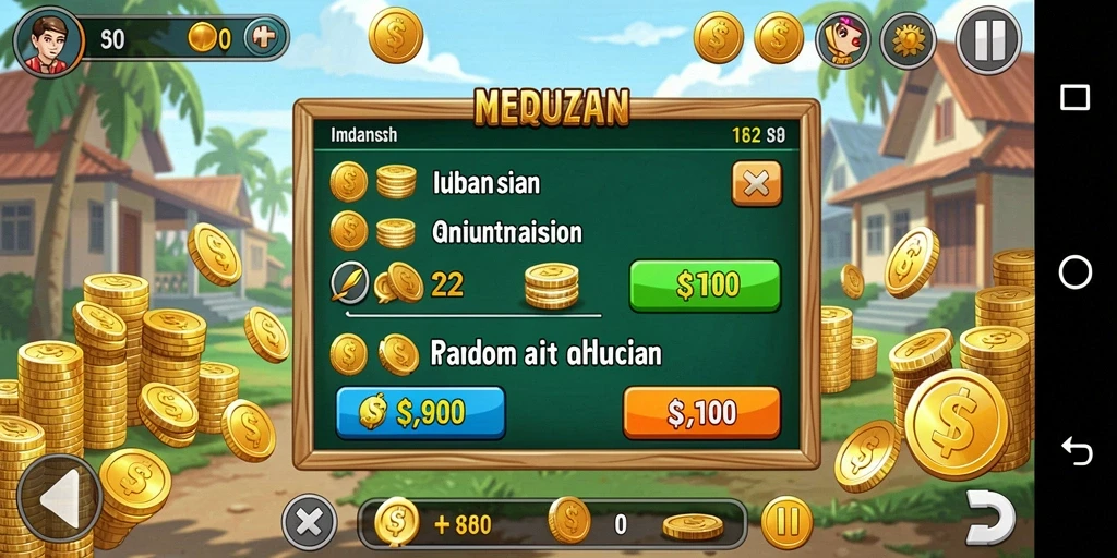 Grafis menawan dari karakter dan latar belakang dalam game.