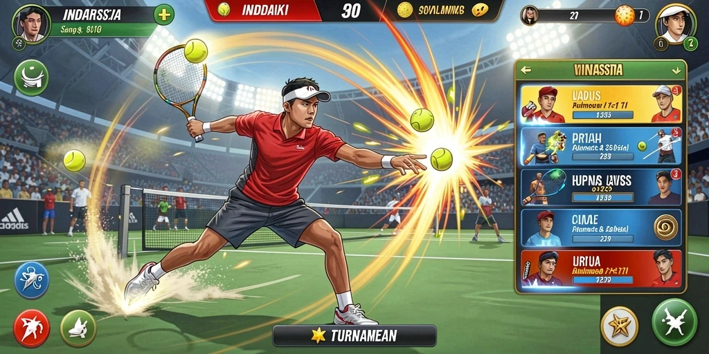 Screenshot yang menunjukkan variasi permainan yang ditawarkan.